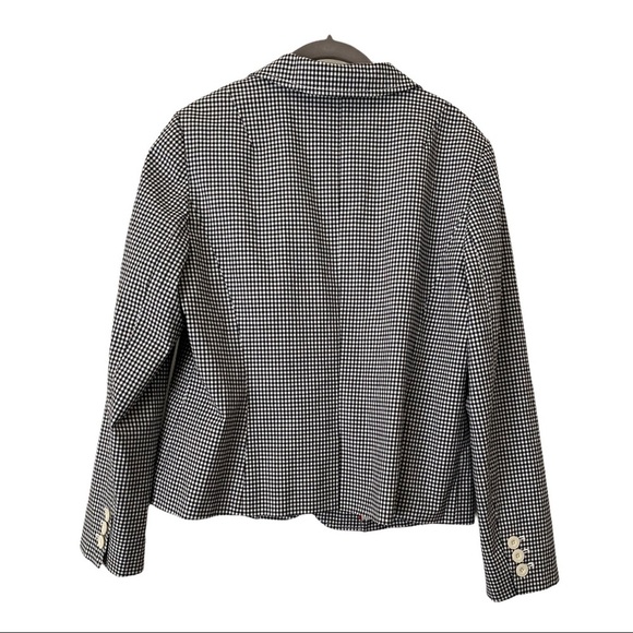 Talbots Black/White Checked Blazer Size 10 - Picture 2 of 5